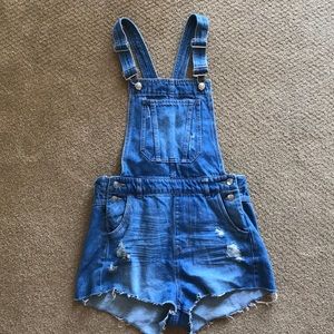 Denim Short Overalls